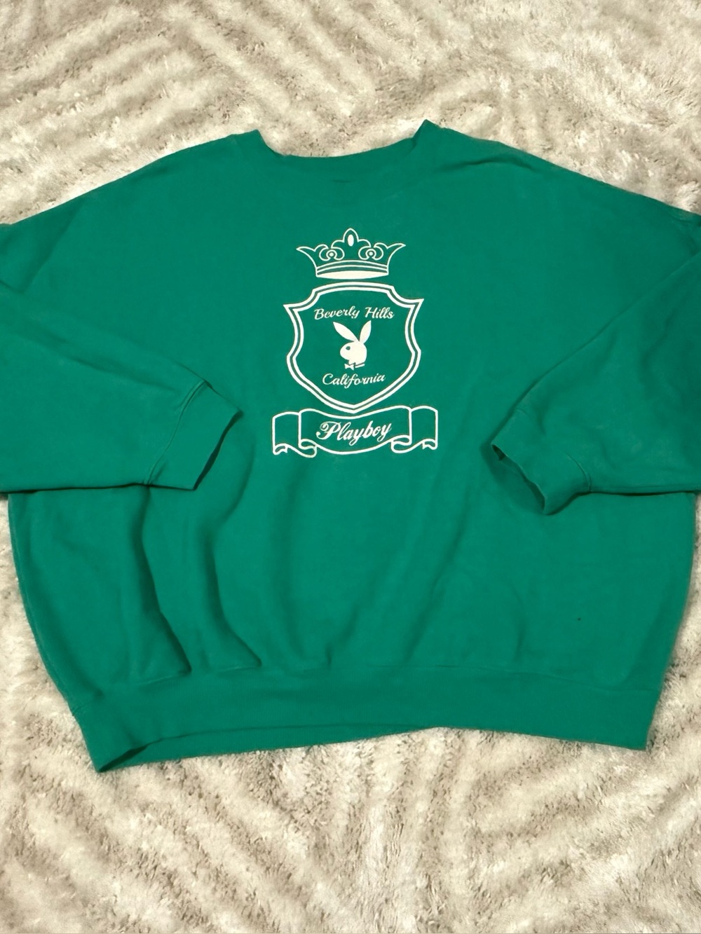 Playboy Beverly Hills by PacSun sweatshirt Green Crewneck Size Medium